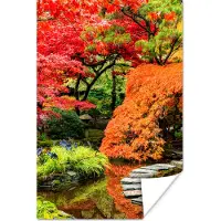 PosterMonkey Poster Bomen - Japans - Stenen - Pad - Natuur - 120x180 cm XXL