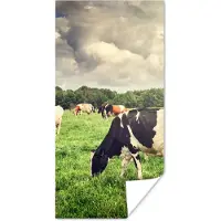 PosterMonkey Poster Koeien - Weiland - Natuur - Dieren - Landschap - 60x120 cm