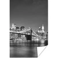 PosterMonkey Poster New York - Brug - Brooklyn - Zwart wit - Architectuur - 60x90 cm