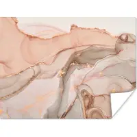 PosterMonkey Poster Marmer - Roze - Rosé - 160x120 cm XXL