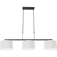 Steinhauer Hanglamp Stang Zwart + Kap Wit Linnen