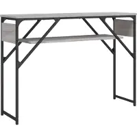 vidaXL Wandtafel met schap 105x30x75 cm bewerkt hout grijs sonoma