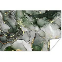 PosterMonkey Poster Luxe - Marmer - Groen - 180x120 cm XXL