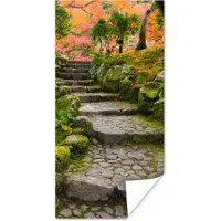 PosterMonkey Poster Natuur - Stenen - Pad - Mos - Japans - 60x120 cm