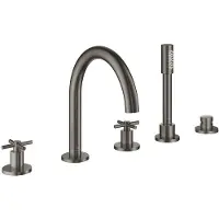 GROHE Atrio 5-gats badrandcombinatie hard graphite geborsteld 29408AL0