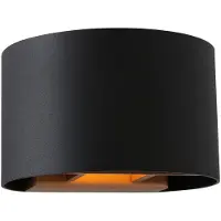 Steinhauer Zwarte wandlamp Muro 3364ZW – G9 LED wandlamp met gouden binnenkant