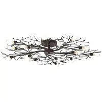LINDBY Plafondlamp , Bigna, dimbare, Roestbruin, Woonkamer, Metaal, Modern