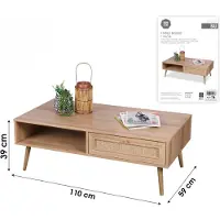 AC-DÉCO SALONTAFEL MET 1 LADE 110X59XH39CM