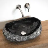 Loutro Waskom kev b rechthoek 50x35x20 cm marmer black