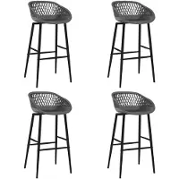 vidaXL Barstoelen 4 st grijs