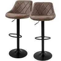 ML-Design Set van 2 barkrukken Holly kunstleer | kunstleer bruin 37x106x47 cm barkrukken | NADUVI