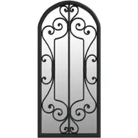 vidaXL Tuinspiegel 100x45 cm ijzer zwart