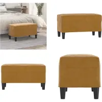 vidaXL Bankje 70x35x41 cm fluweel bruin