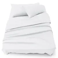 Blumtal 3-delige Set Bedlaken - Hoeslaken 180 x 200 x 30 cm - Laken 280 x 275 cm - 2 x Kussensloop 50 x 80 cm - Wit