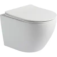 Guido Gusto Hangend toilet Pietro randloos inclusief softclose zitting mat wit 49x37x37cm