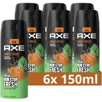 Axe - Deodorant Bodyspray - Jungle Fresh - 6 x 150 ml - Voordeelverpakking