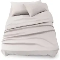Blumtal 3-delige Set Bedlaken - Hoeslaken 160 x 200 x 30 cm - Laken 240 x 275 cm - 2 x Kussensloop 50 x 80 cm - Moonlight Grey