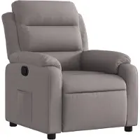 vidaXL Fauteuil verstelbaar stof taupe
