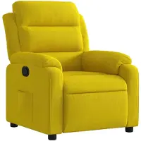 vidaXL Fauteuil verstelbaar fluweel geel