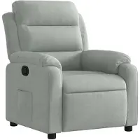 vidaXL Fauteuil verstelbaar fluweel lichtgrijs