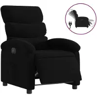 vidaXL Fauteuil verstelbaar elektrisch stof zwart