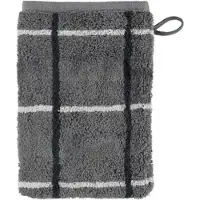 Cawö Washandje Noblesse Square Karo Anthracite (Set van 6)