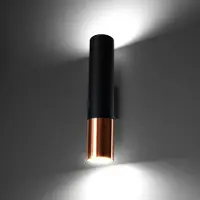 Euluna Wandlamp Thalassa, dimbaar, zwart, Woon-/ Eetkamer, metaal, Modern, wandlamp