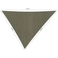 Shadow Comfort driehoek 4,5x5x5,5m Desert Storm met bevestigingsset