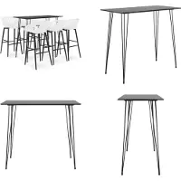 vidaXL 7-delige Barset zwart en wit
