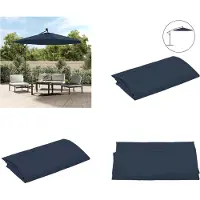 vidaXL - Vervangingsdoek - voor - tuinparasol - 300 - cm - blauw