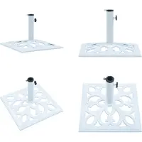 vidaXL Parasolvoet 12 kg 49 cm gietijzer wit