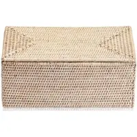 DECOR WALTHER Opbergbox Basket Met Deksel Rattan Licht