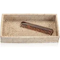 DECOR WALTHER Opbergmand Basket Rechthoek Rattan Licht 16 cm