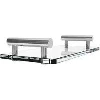 DECOR WALTHER Zeepschaal Bar Helder 33 cm Chrome / Glas