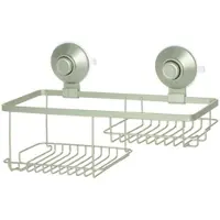IDesign Doucherek Everett Push Lock Combo Caddy Met Zuignap Beige