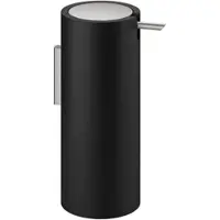 DECOR WALTHER Zeepdispenser Stone Wandmodel Black Matt / Stainless Steel Matt
