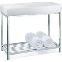 DECOR WALTHER Badkamerbankje DW 77 Chrome Wit