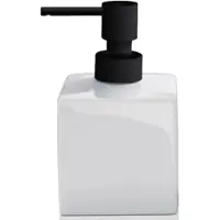DECOR WALTHER Zeepdispenser Porzellan 430 ml Vierkant Zwart Chrome