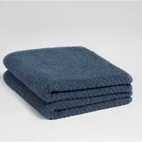 Yumeko Handdoek Katoen 50x100 Blauw - Eco, Bio & Fairtrade