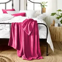 De Witte Lietaer Plaid Snuggly Cerise-150 x 200 cm