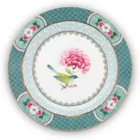 Pip studio Gebaksbord Blushing Birds Blue 17 cm (Set van 6)