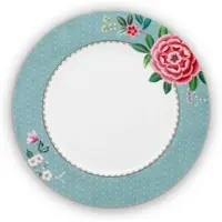 Pip studio Dinerbord Blushing Birds Blue 26,5 cm (Set van 6)