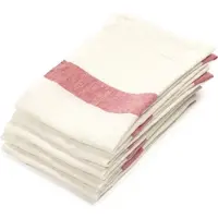 Libeco Theedoek Porticcio Red Linnen (Set van 6)