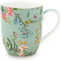 Pip studio Mok Jolie Flowers Blue Small 145 ml (Set van 6)