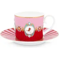 Pip studio Koffiekop Love Birds Red Pink 200 ml 22