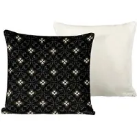 De Witte Lietaer Sierkussenhoes Hero Jet Black (40 x 40 cm)