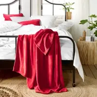 De Witte Lietaer Plaid Snuggly Ruby Red-150 x 200 cm