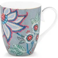 Pip studio Mok Flower Festival Light Blue 350 ml (Set van 6)