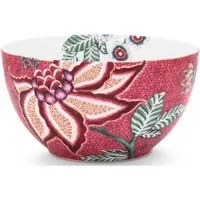 Pip studio Kom Flower Festival Dark Pink 15 cm (Set van 6)