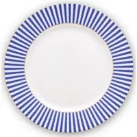 Pip studio Ontbijtbord Royal Stripes Blue 26,5 cm (Set van 6)